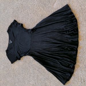 Fit And Flare Black Knit Dress